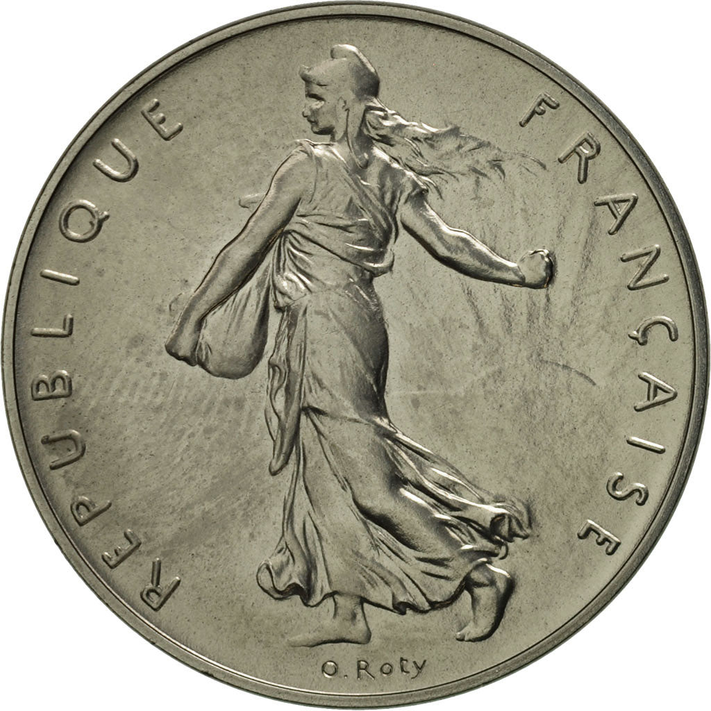 Coin, France, Franc, 1974, Paris, MS(63), Nickel, KM:P500, Gadoury:104.P1