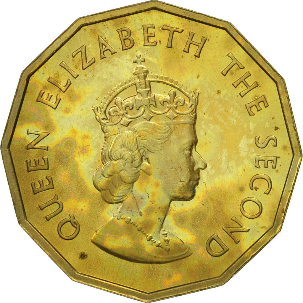 Jersey, Elizabeth II, 1/4 Shilling, 3 Pence, 1966, MS(63), Nickel-brass, KM:27