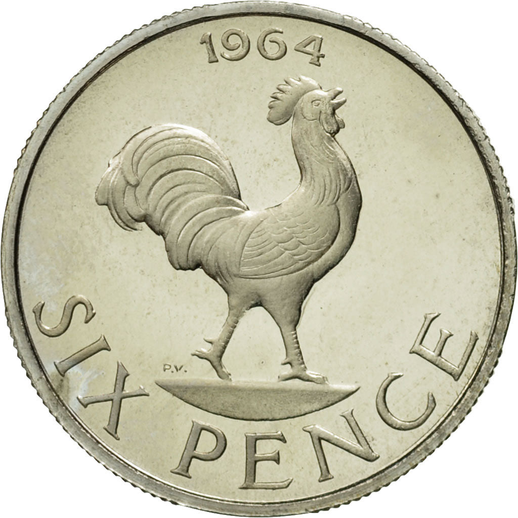Malawi, 6 Pence, 1964, MS(63), Copper-Nickel-Zinc, KM:1