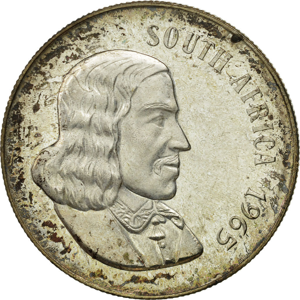 South Africa, Rand, 1965, AU(55-58), Silver, KM:71.1