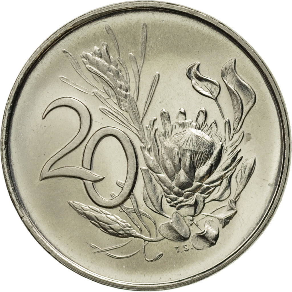Monnaie, Afrique du Sud, 20 Cents, 1965, SPL, Nickel, KM:69.1