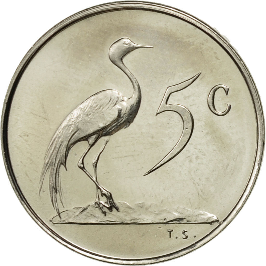 Coin, South Africa, 5 Cents, 1965, MS(63), Nickel, KM:67.1