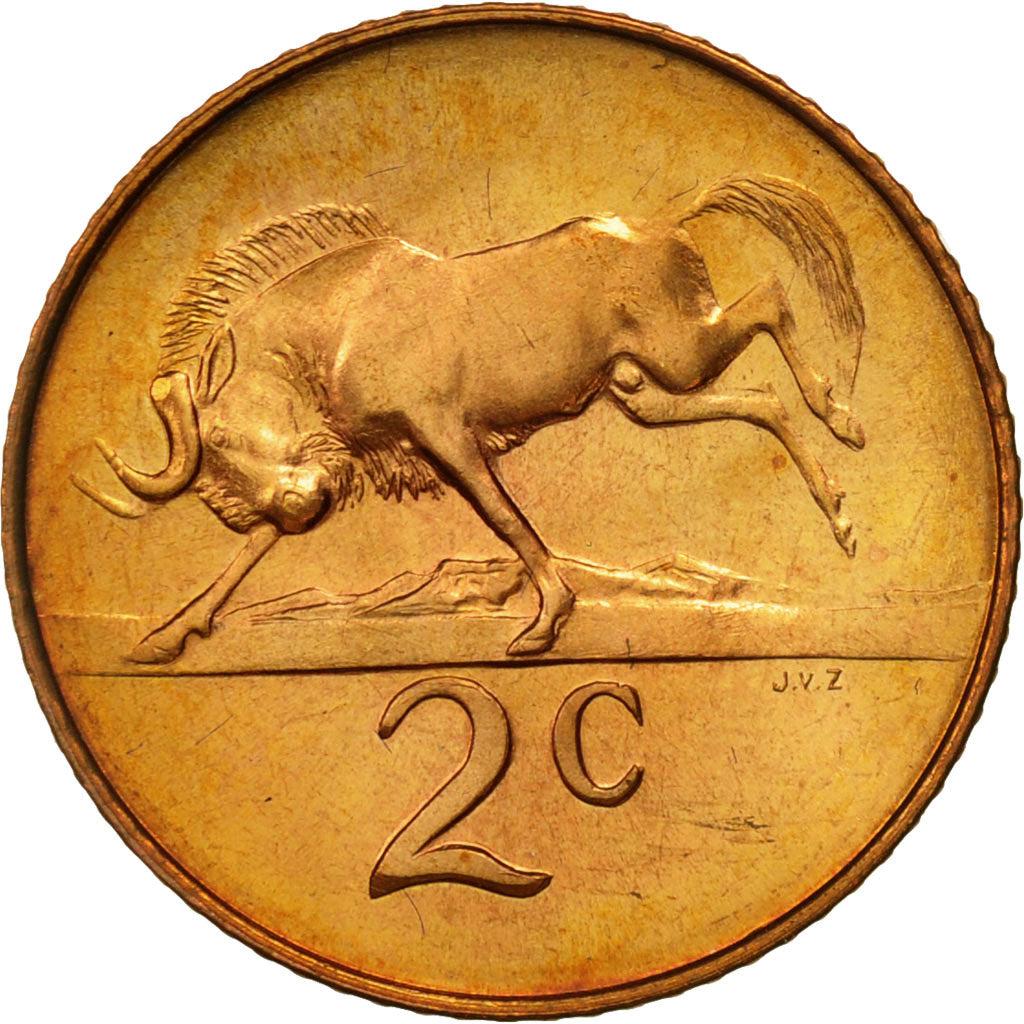 Coin, South Africa, 2 Cents, 1965, MS(63), Bronze, KM:66.2