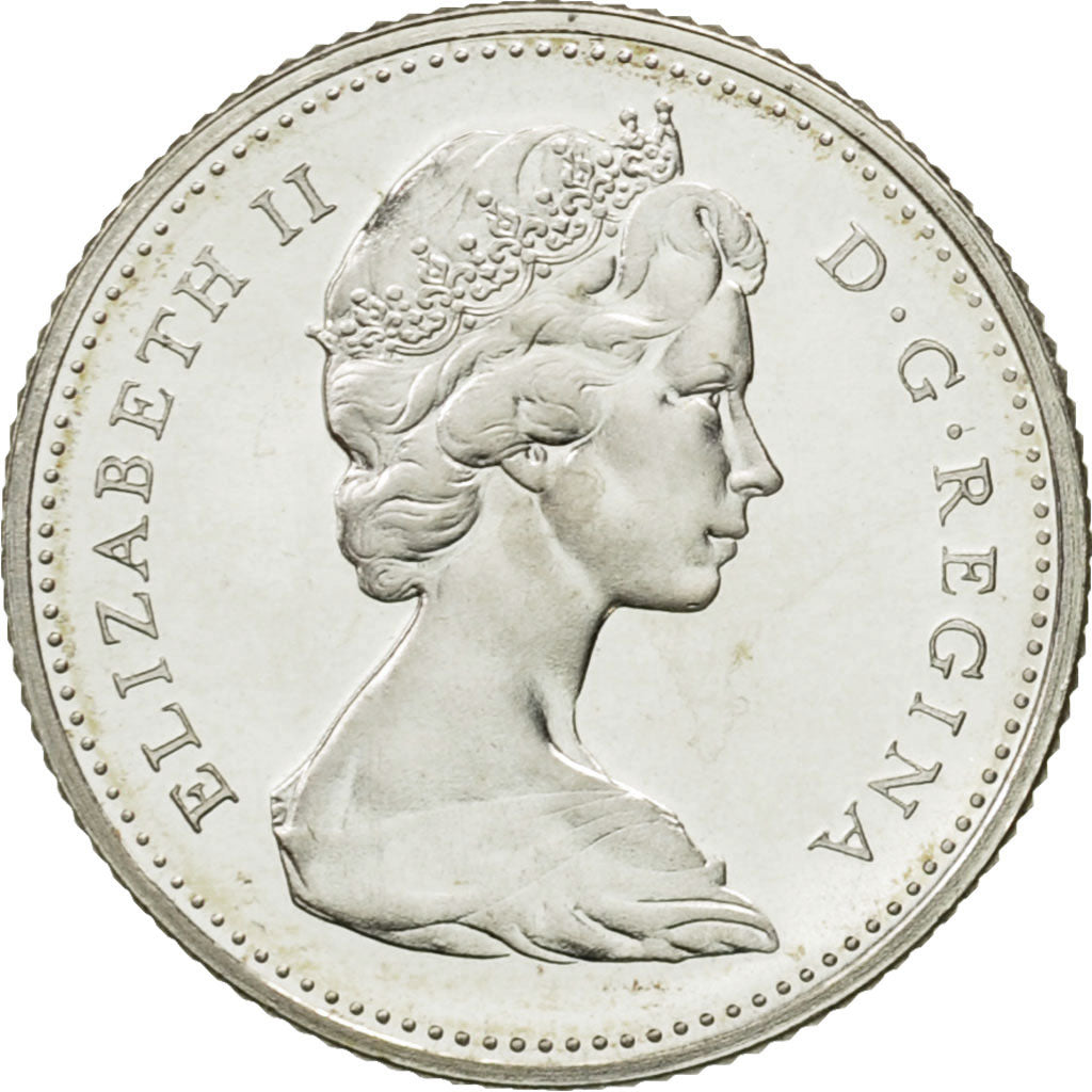 Coin, Canada, Elizabeth II, 10 Cents, 1965, Royal Canadian Mint, Ottawa, MS(63)