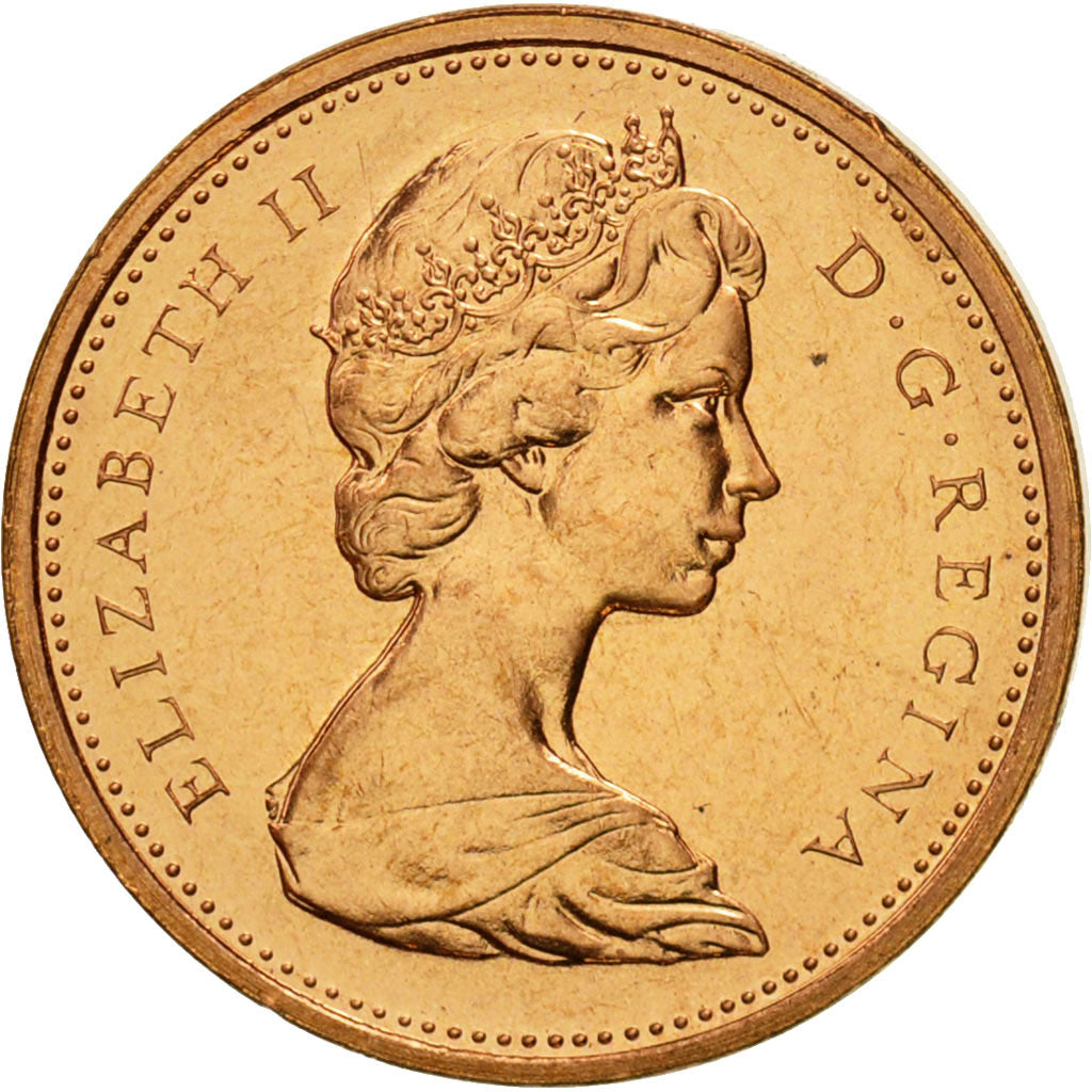Coin, Canada, Elizabeth II, Cent, 1966, Royal Canadian Mint, Ottawa, MS(63)