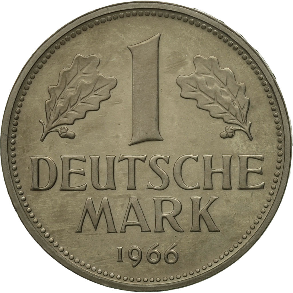 GERMANY - FEDERAL REPUBLIC, Mark, 1966, Karlsruhe, MS(63), Copper-nickel, KM:110