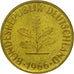 Coin, GERMANY - FEDERAL REPUBLIC, 10 Pfennig, 1966, Karlsruhe, MS(63), Brass