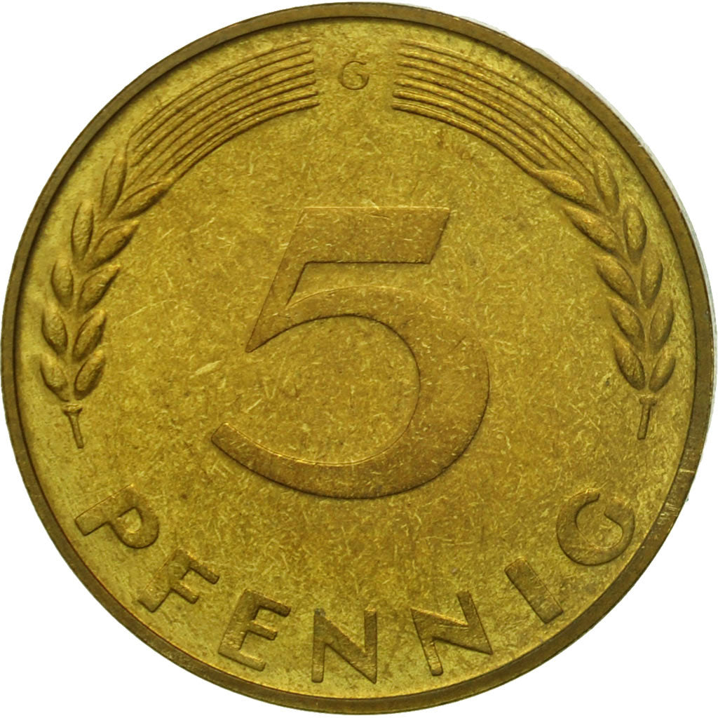 Monnaie, République fédérale allemande, 5 Pfennig, 1966, Karlsruhe, SPL
