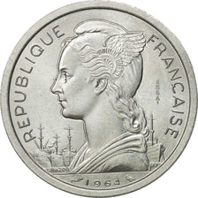 Coin, Comoros, 2 Francs, 1964, Paris, MS(63), Aluminum, KM:E2