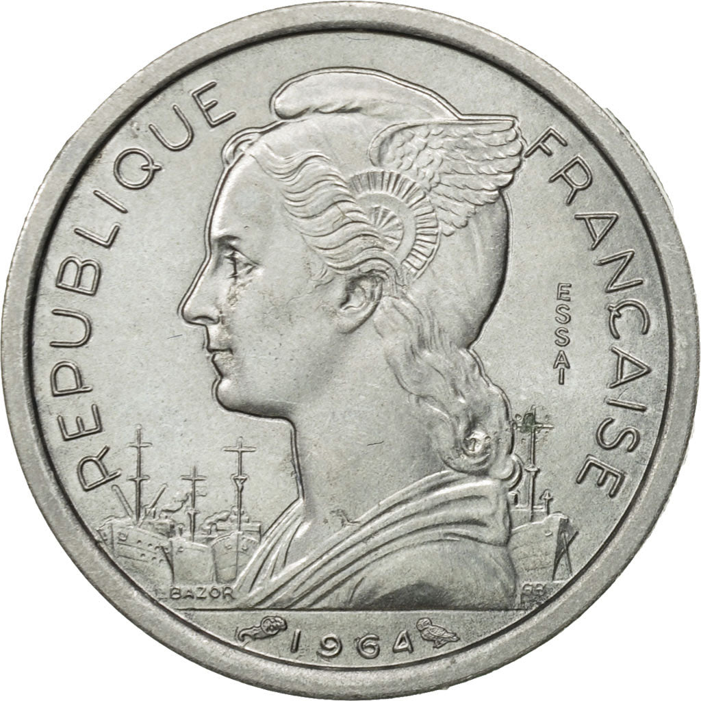 Moneda, Comoras, Franc, 1964, Paris, SC, Aluminio, KM:E1
