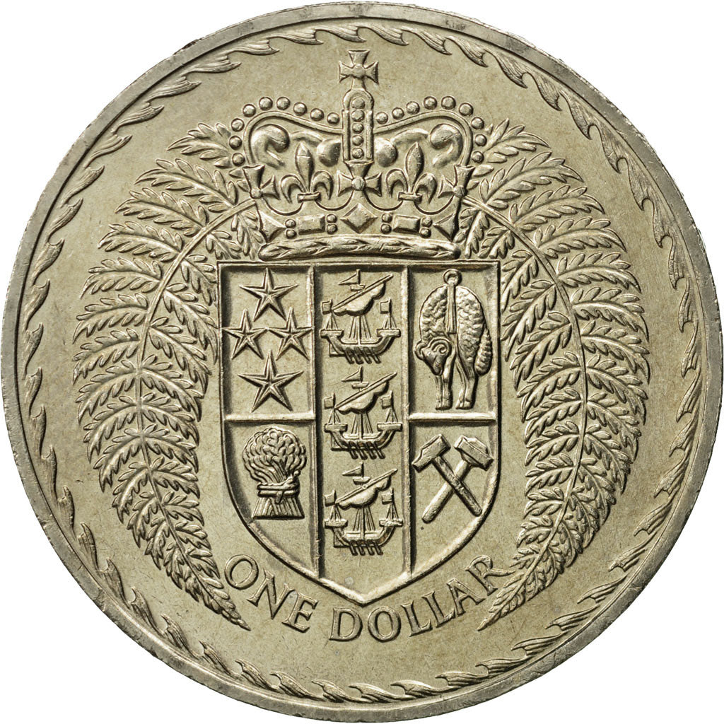 New Zealand, Elizabeth II, Dollar, 1967, MS(63), Copper-nickel, KM:38.1