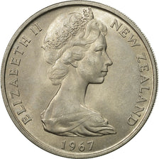 Coin, New Zealand, Elizabeth II, 20 Cents, 1967, MS(63), Copper-nickel, KM:36.1