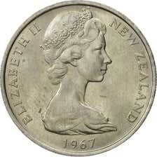 Coin, New Zealand, Elizabeth II, 10 Cents, 1967, MS(63), Copper-nickel, KM:35