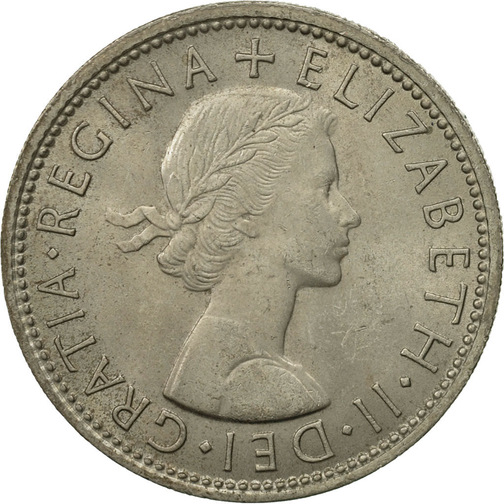 Coin, Great Britain, Elizabeth II, Florin, Two Shillings, 1964, MS(63)
