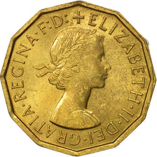 Coin, Great Britain, Elizabeth II, 3 Pence, 1964, MS(63), Nickel-brass, KM:900