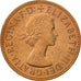 Great Britain, Elizabeth II, Penny, 1964, MS(63), Bronze, KM:897
