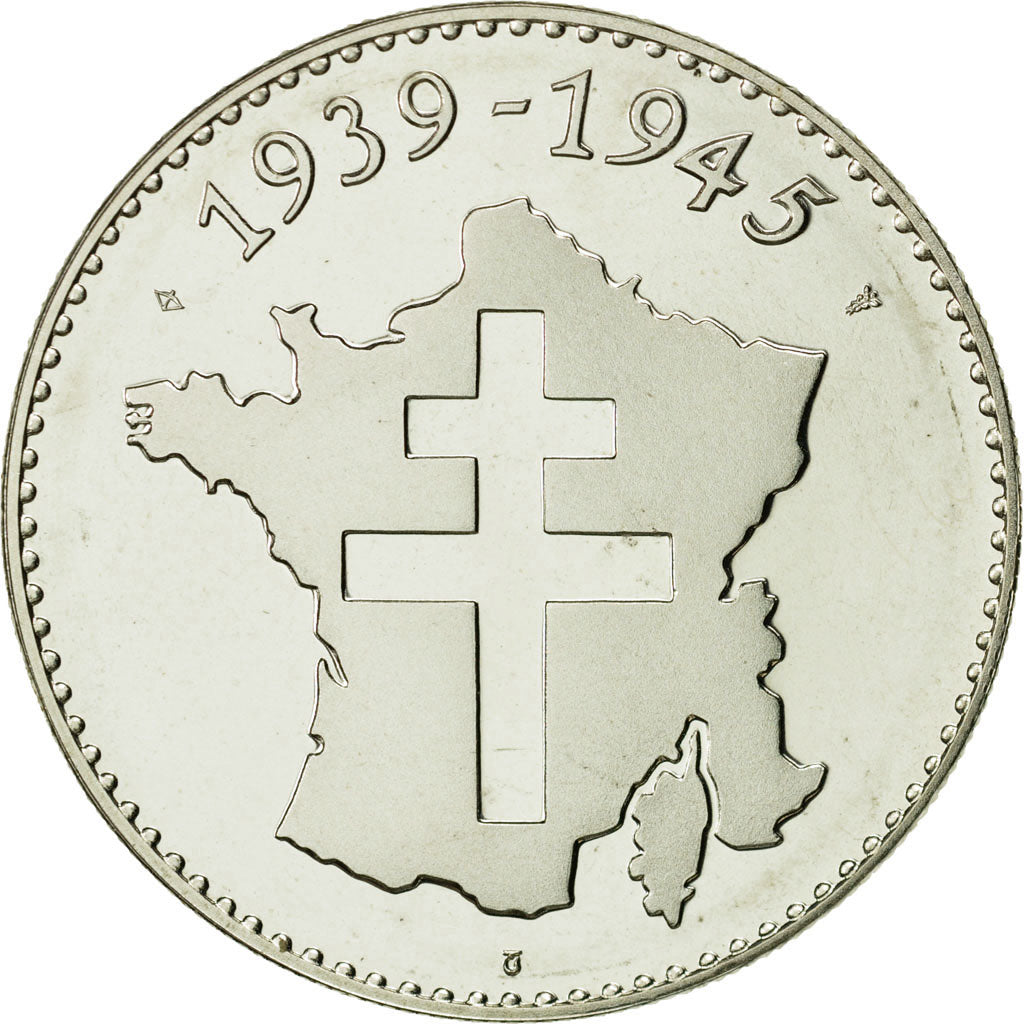 France, Medal, Mac Arthur - 2 Septembre 1945, History, MS(64), Silver