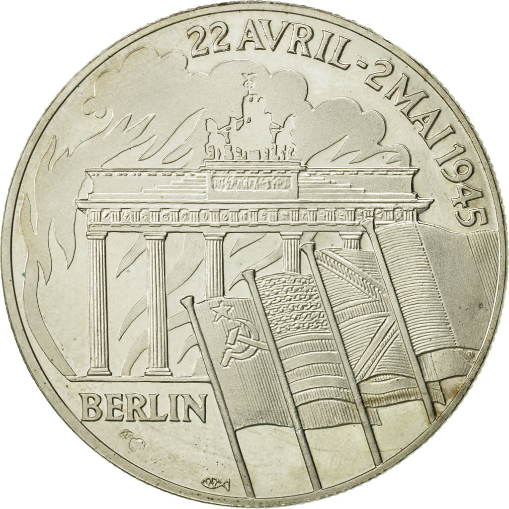 France, Medal, Berlin - 22 Avril - 2 Mai 1945, History, MS(64), Silver