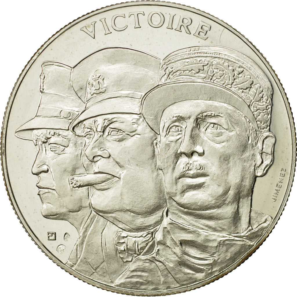 Francia, Medal, Victoire - 1939 - 1945, History, SC+, Plata