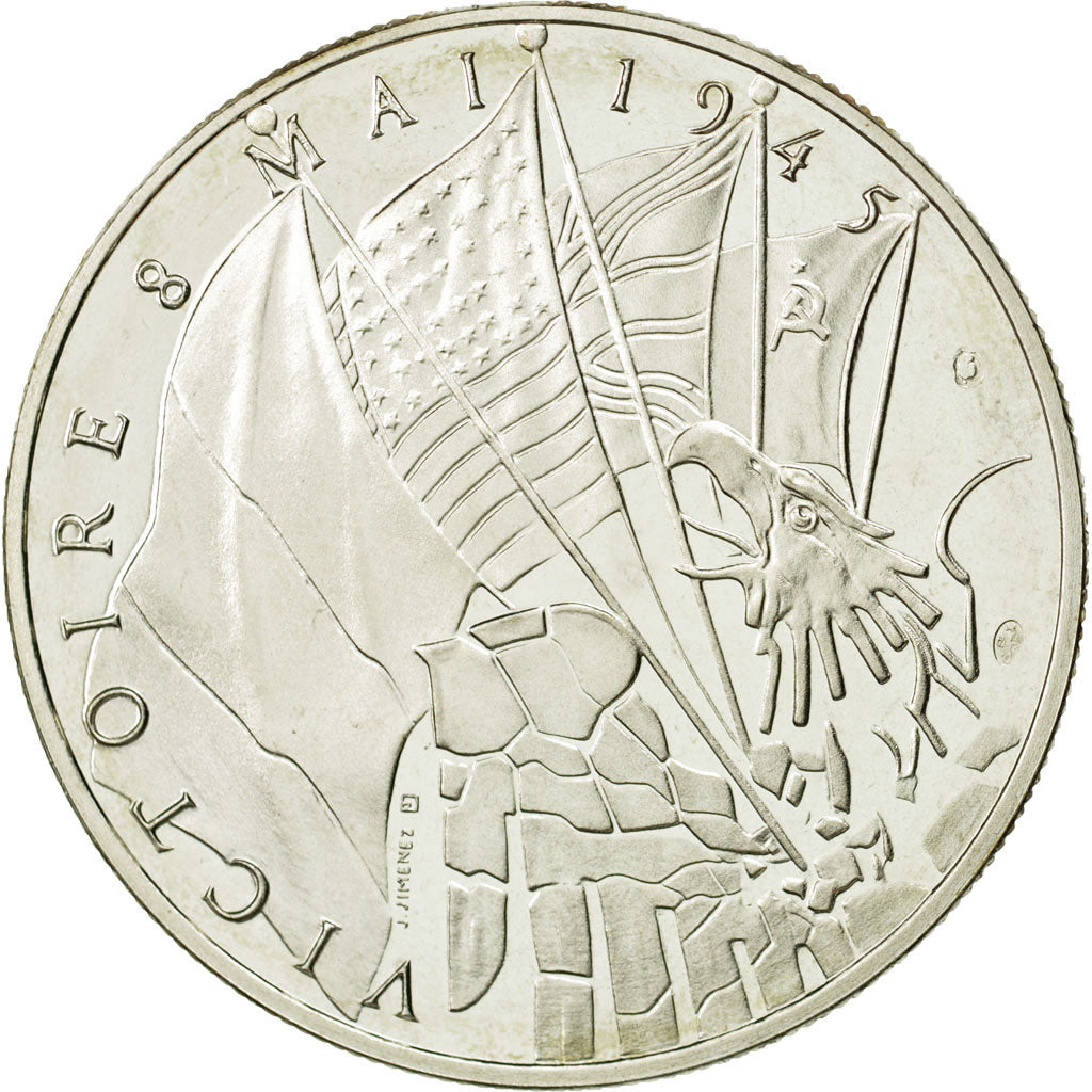 France, Medal, Victoire 8 Mai 1945, History, MS(64), Silver