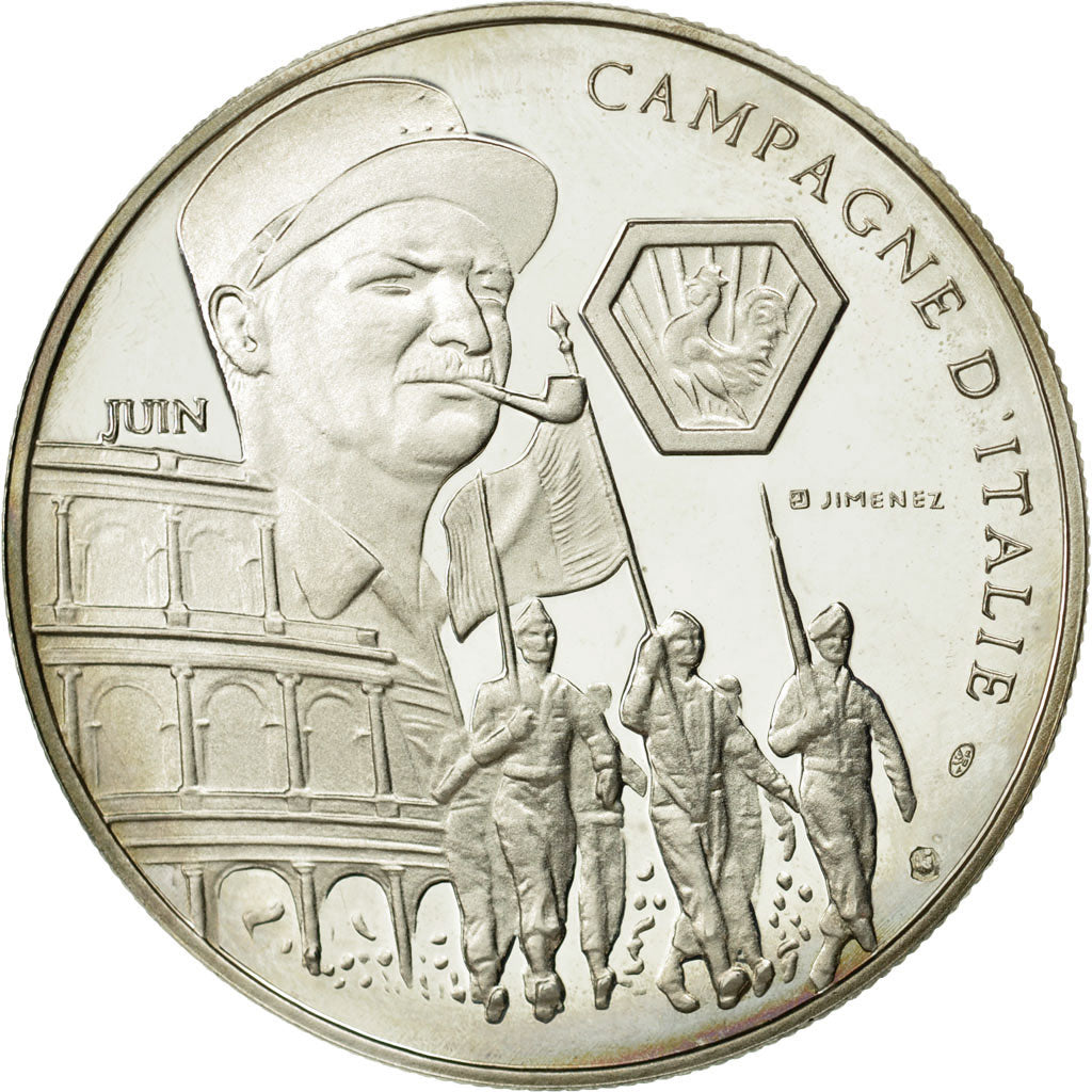France, Medal, Campagne d'Italie - 1939 - 1945, History, MS(64), Silver