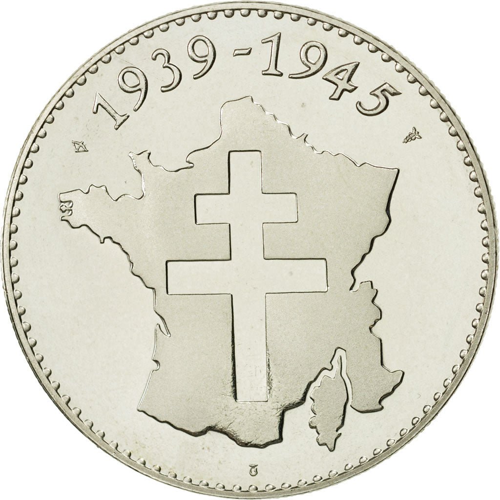France, Medal, Bataille Des Ardennes - Patton, History, MS(64), Silver