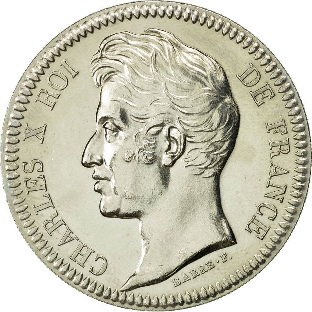 France, Medal, Charles X, History, MS(64), Cupro-nickel