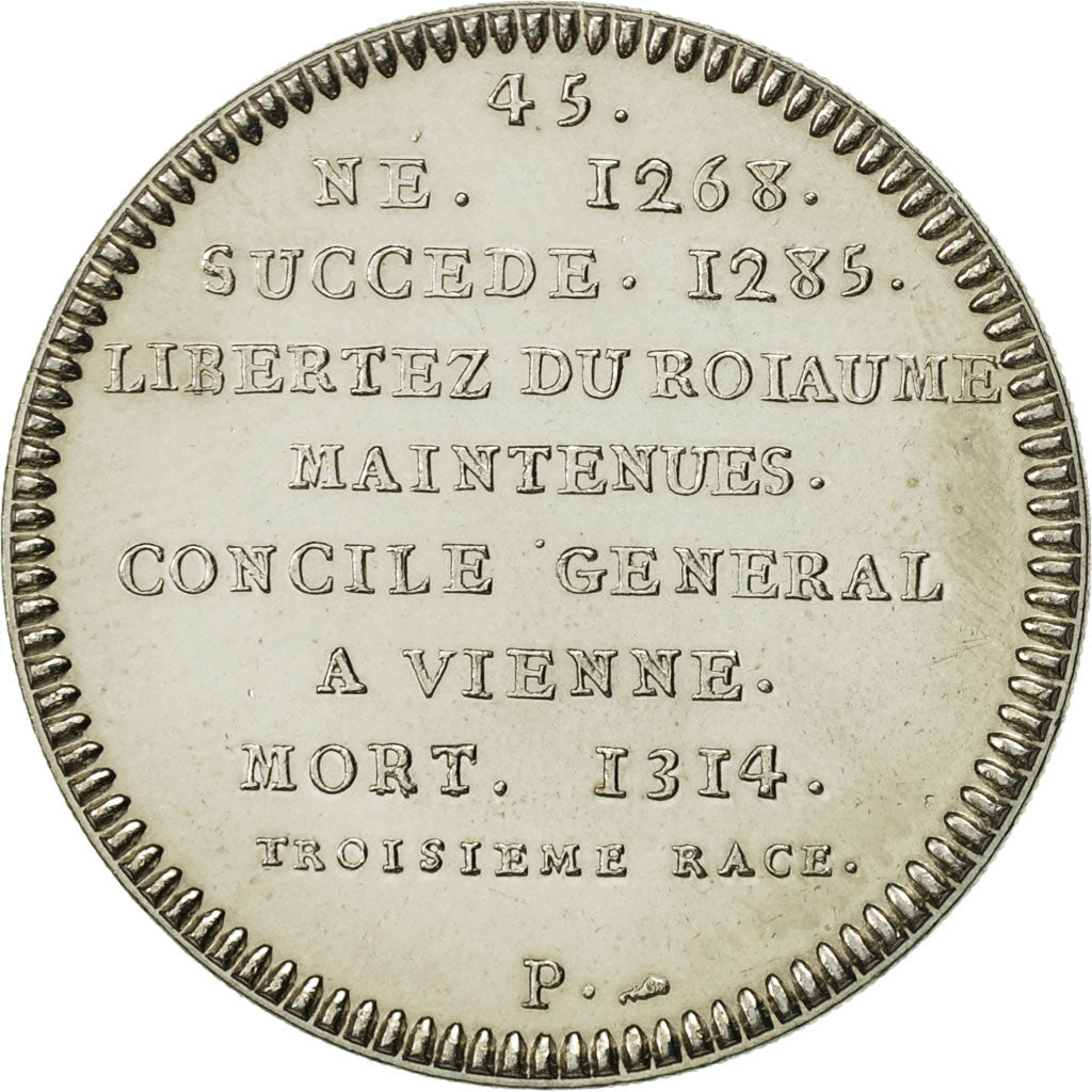 Francja, Medal, Philippe IV, Historia, MS(64), Miedzionikiel