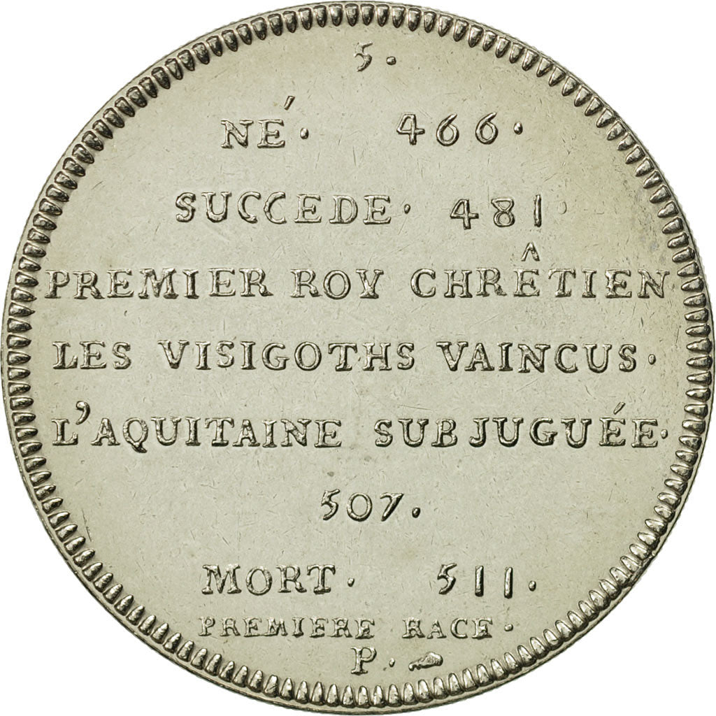 Francia, Medal, Clovis, History, SC+, Cuproníquel