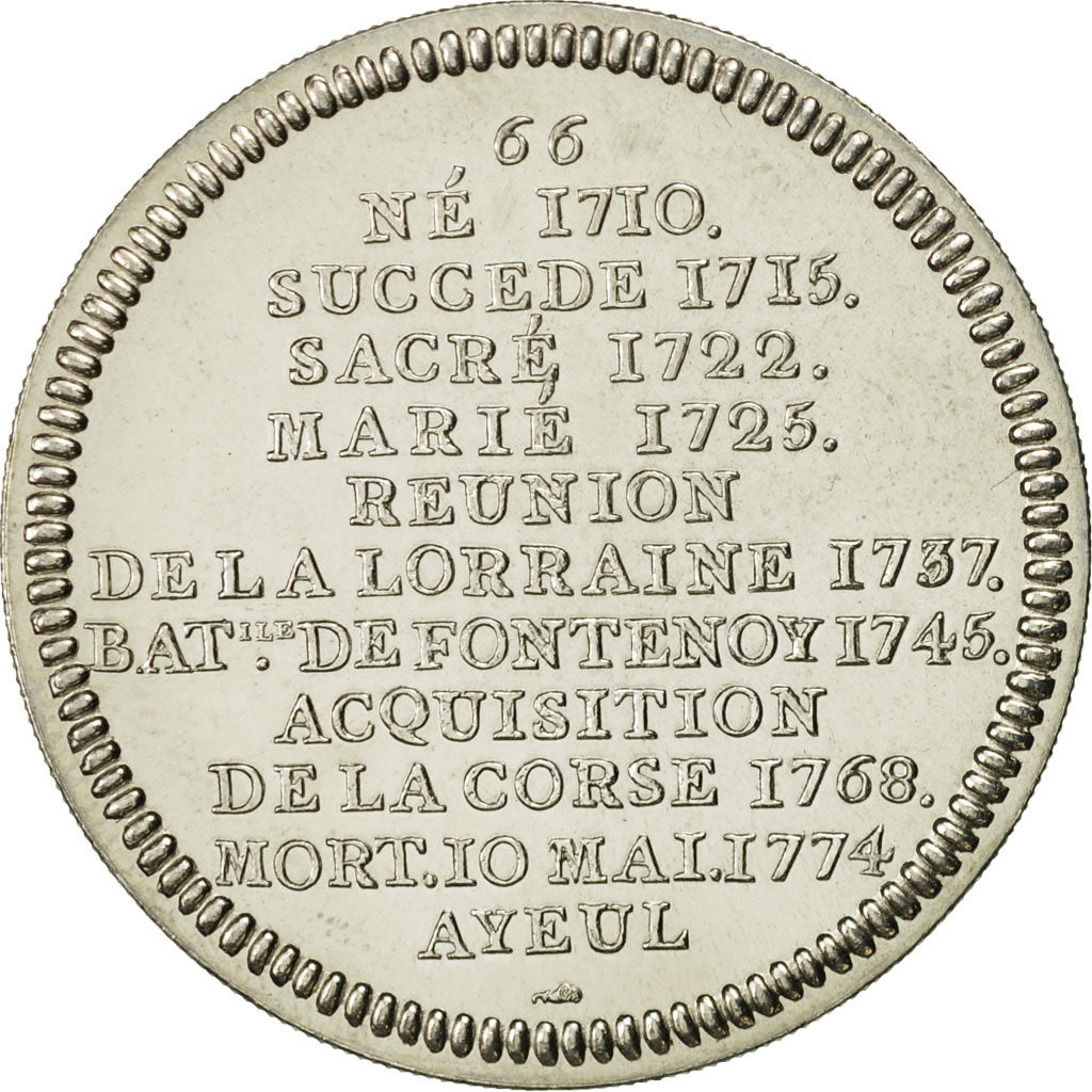 France, Medal, Roi de France, Louis XV, History, SPL+, Cupro-nickel