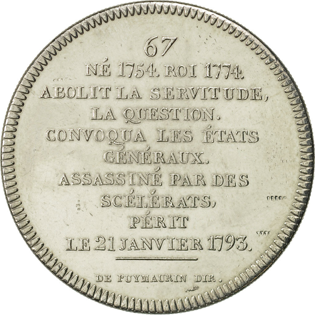 France, Medal, Louis XVI, History, MS(64), Cupro-nickel