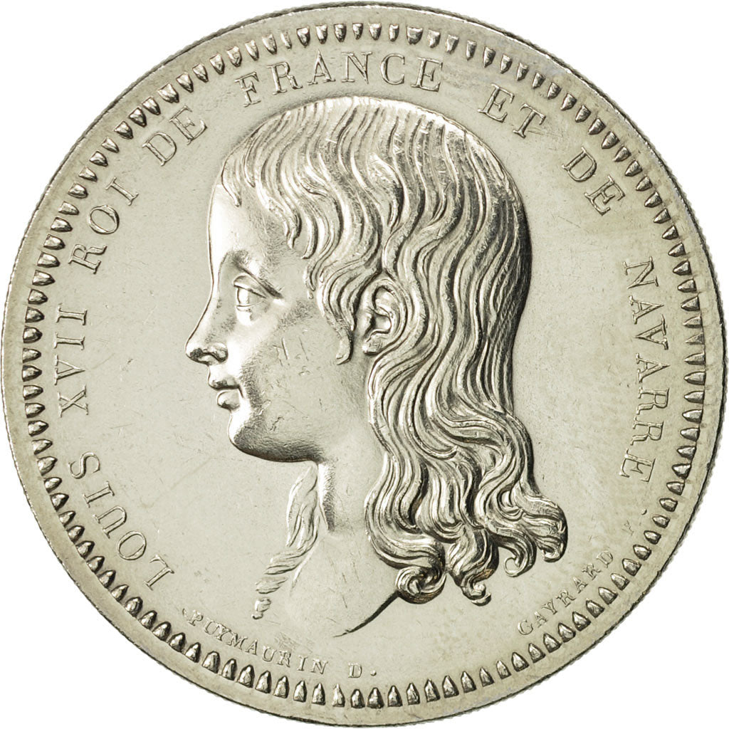France, Medal, Louis XVII, History, MS(64), Cupro-nickel