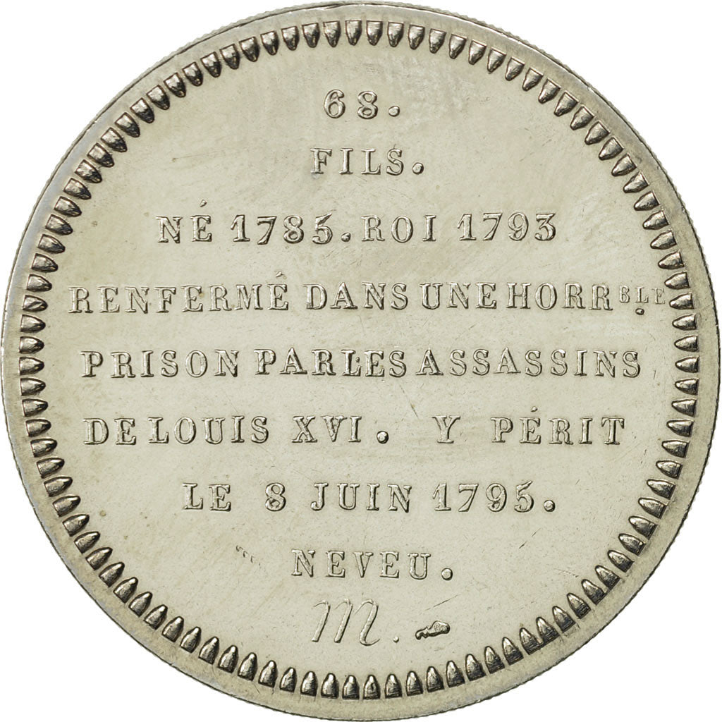 France, Medal, Louis XVII, History, MS(64), Cupro-nickel