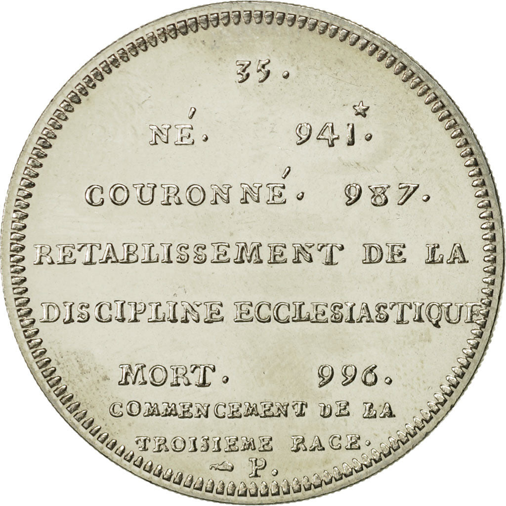 France, Medal, Hugues Capet, History, MS(64), Cupro-nickel