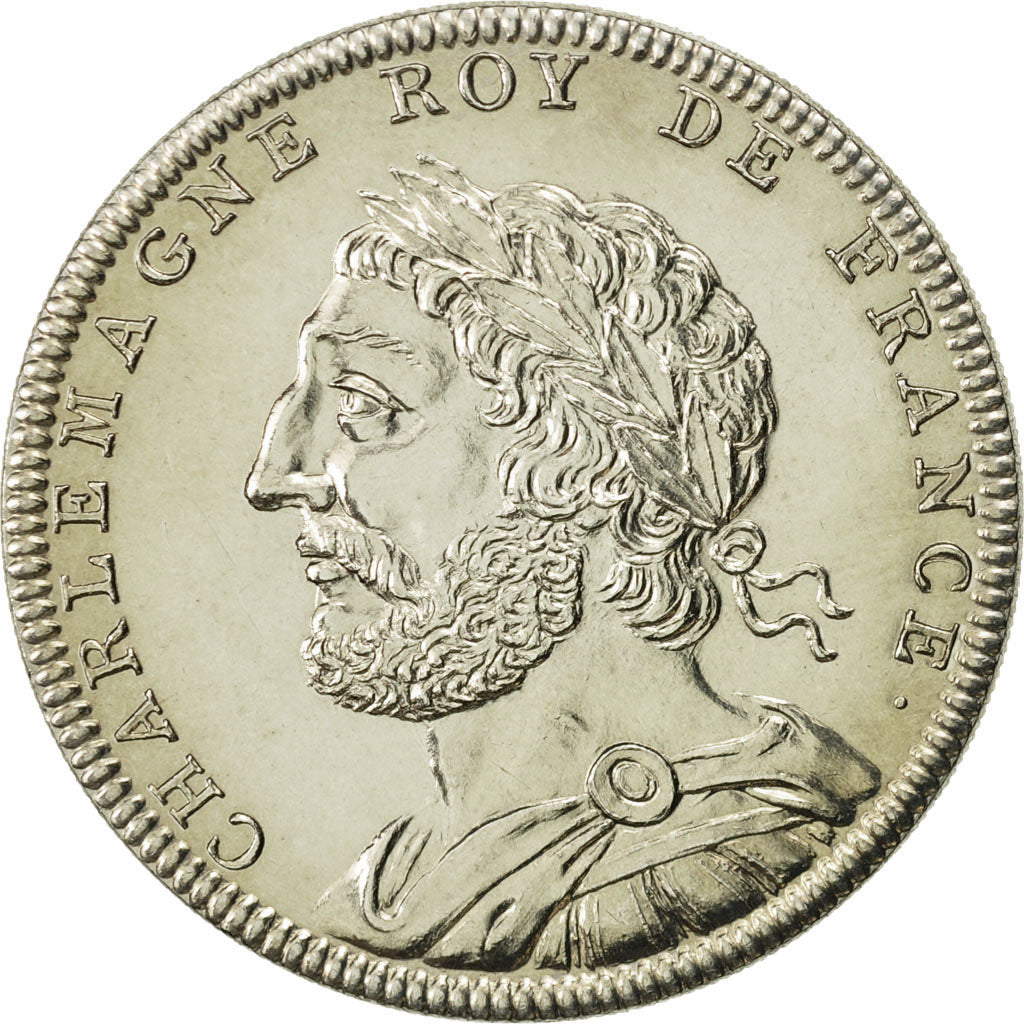 Frankrijk, Medal, Les Rois de France, Charlemagne, History, UNC, Cupro-nickel
