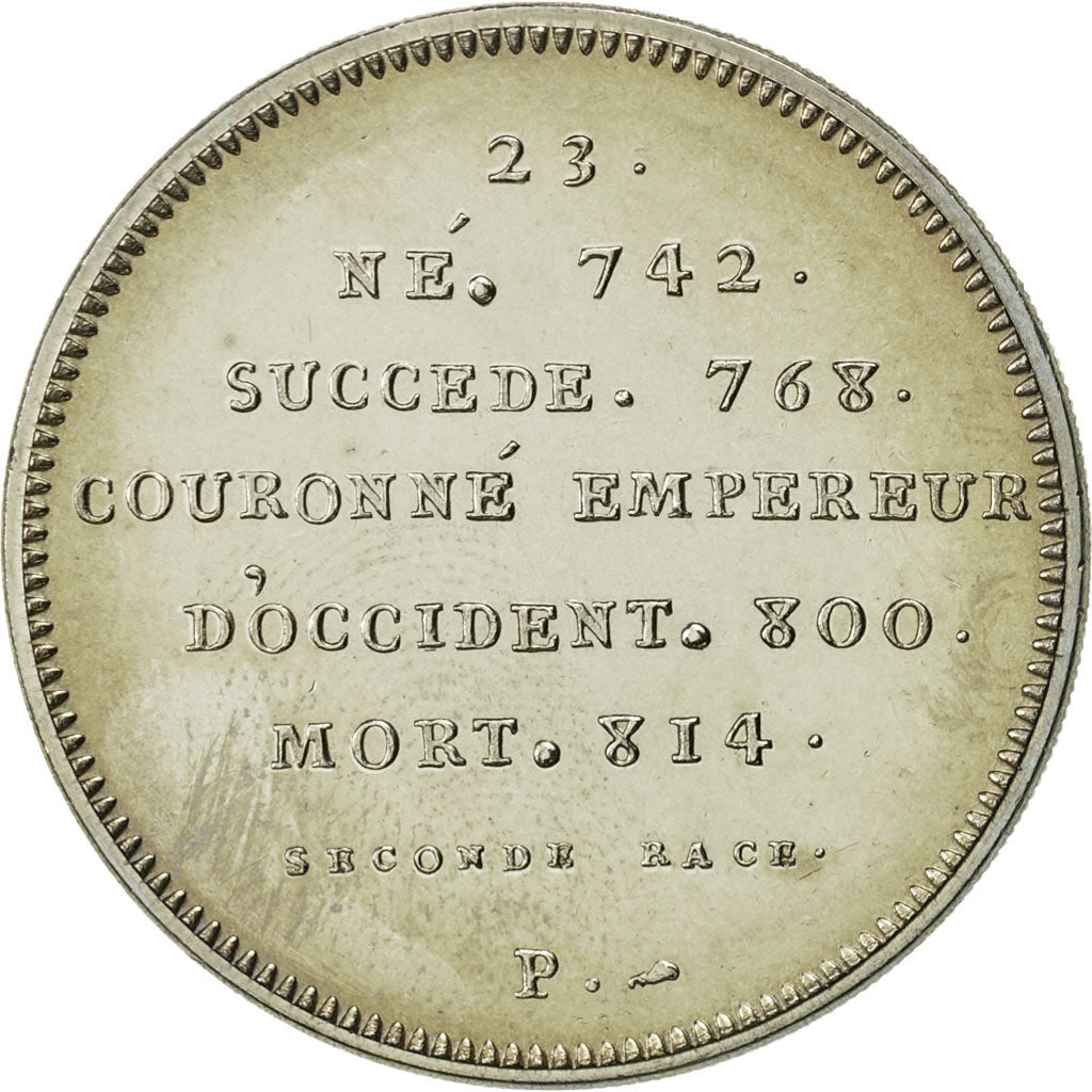 Frankrijk, Medal, Les Rois de France, Charlemagne, History, UNC, Cupro-nickel