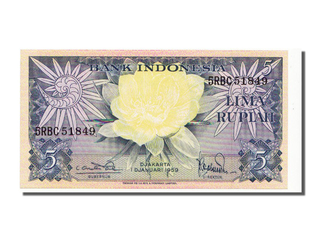Indonesia, 5 Rupiah, 1959, KM #65, 1959-01-01, UNC(65-70), 5RBC51849