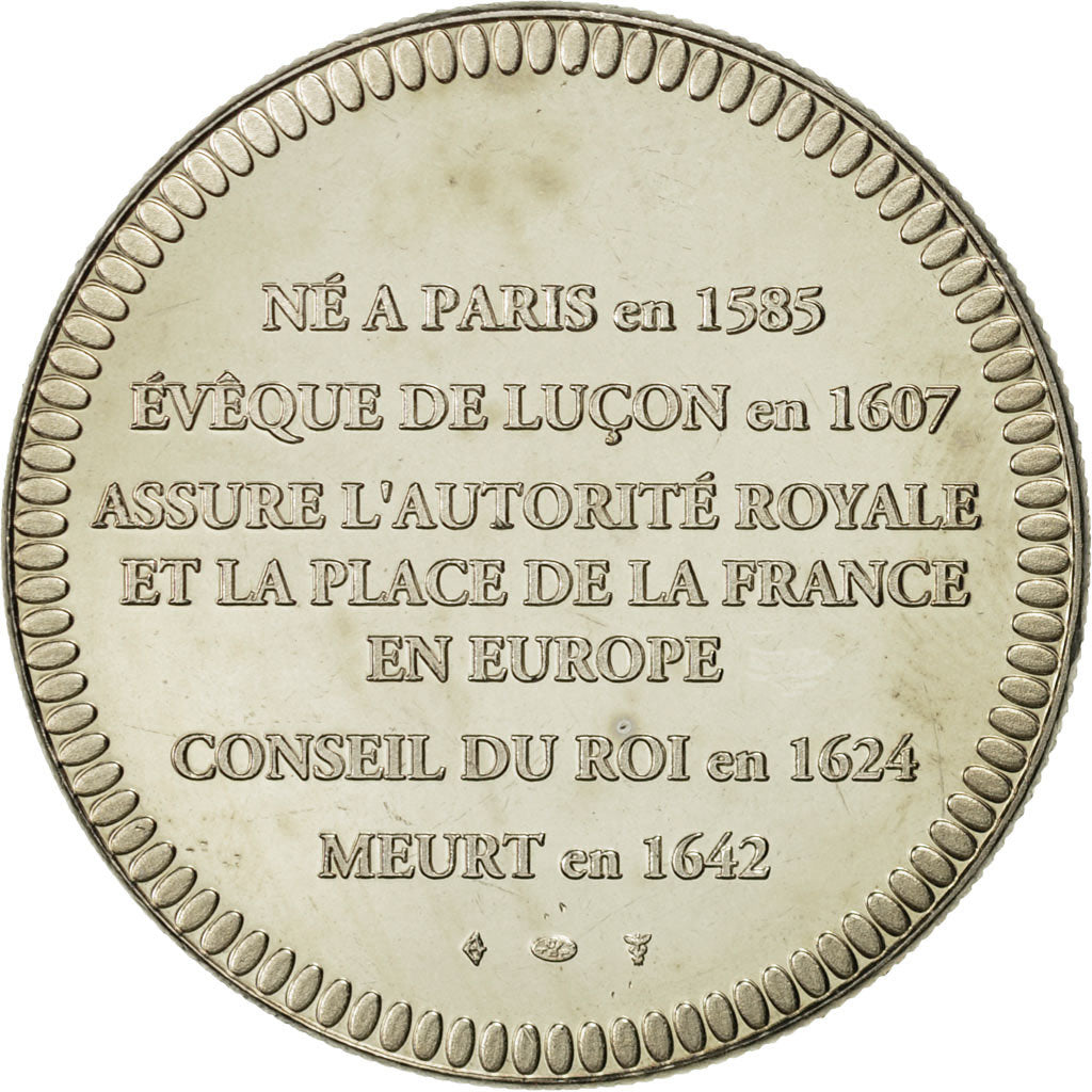 France, Medal, Cardinal de Richelieu, History, MS(64), Cupro-nickel