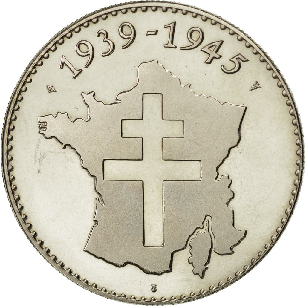 Francja, Medal, Victoire - 1939 - 1945, Historia, MS(64), Miedzionikiel