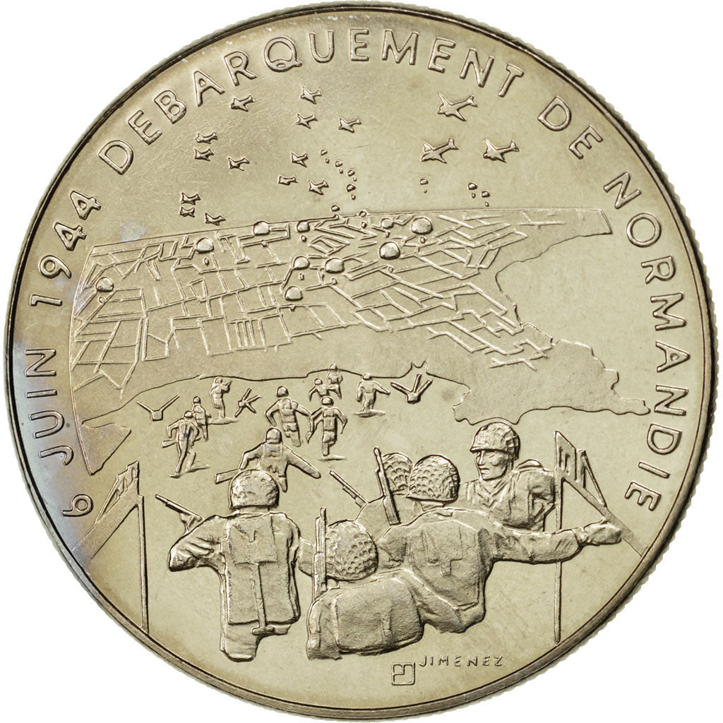 Francja, Medal, 6 Juin 1944 - Débarquement De Normandie, Historia, MS(64)