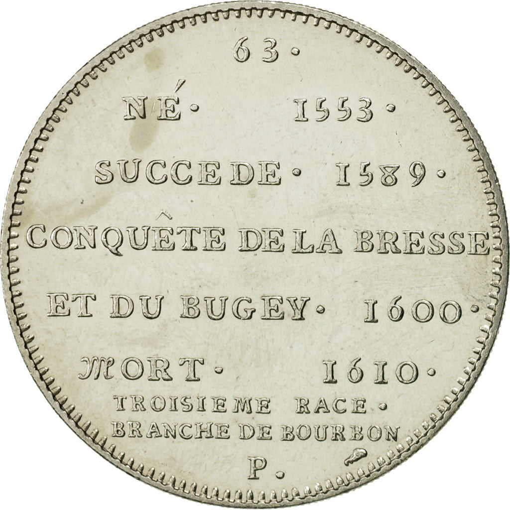 France, Medal, Henri IV, History, MS(64), Cupro-nickel