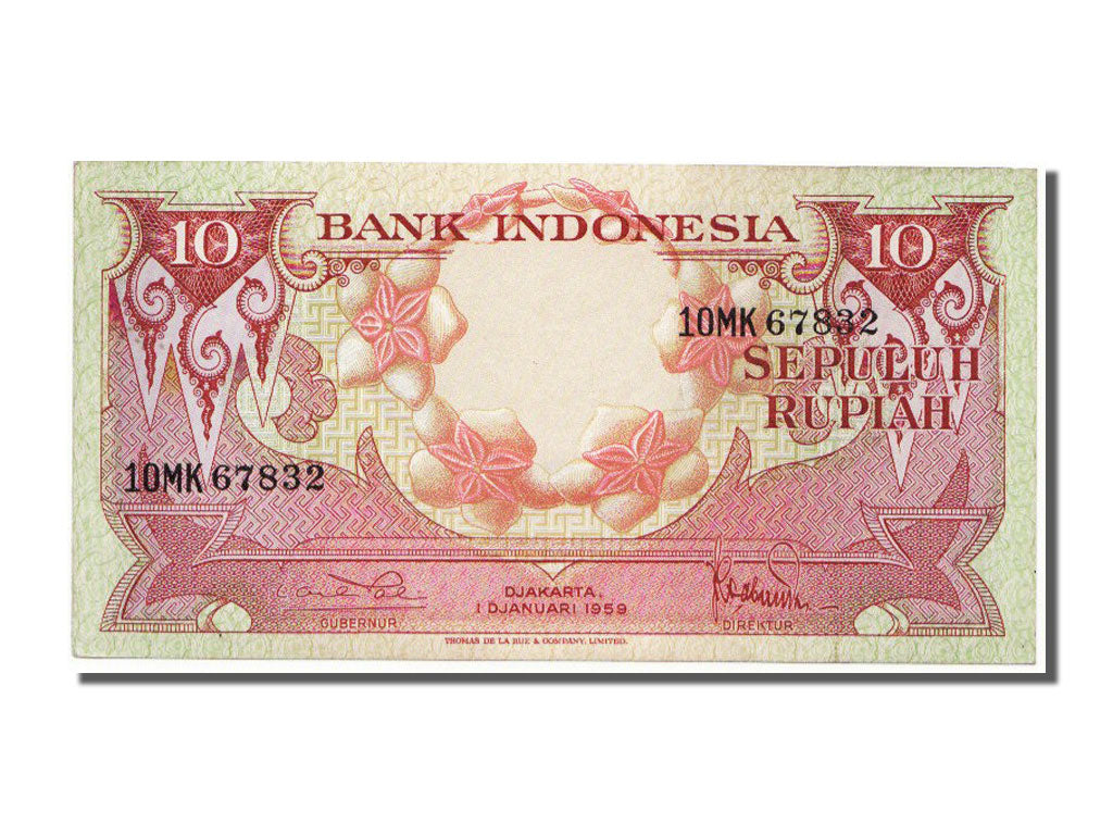 Banknote, Indonesia, 10 Rupiah, 1959, 1959-01-01, UNC(65-70)