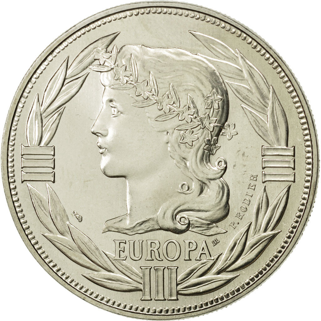 Francja, Medal, Ecu Europa, 1987, MS(64), Miedzionikiel