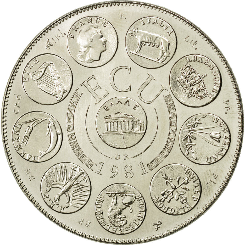 France, Medal, Ecu Europa, 1981, SPL+, Cupro-nickel
