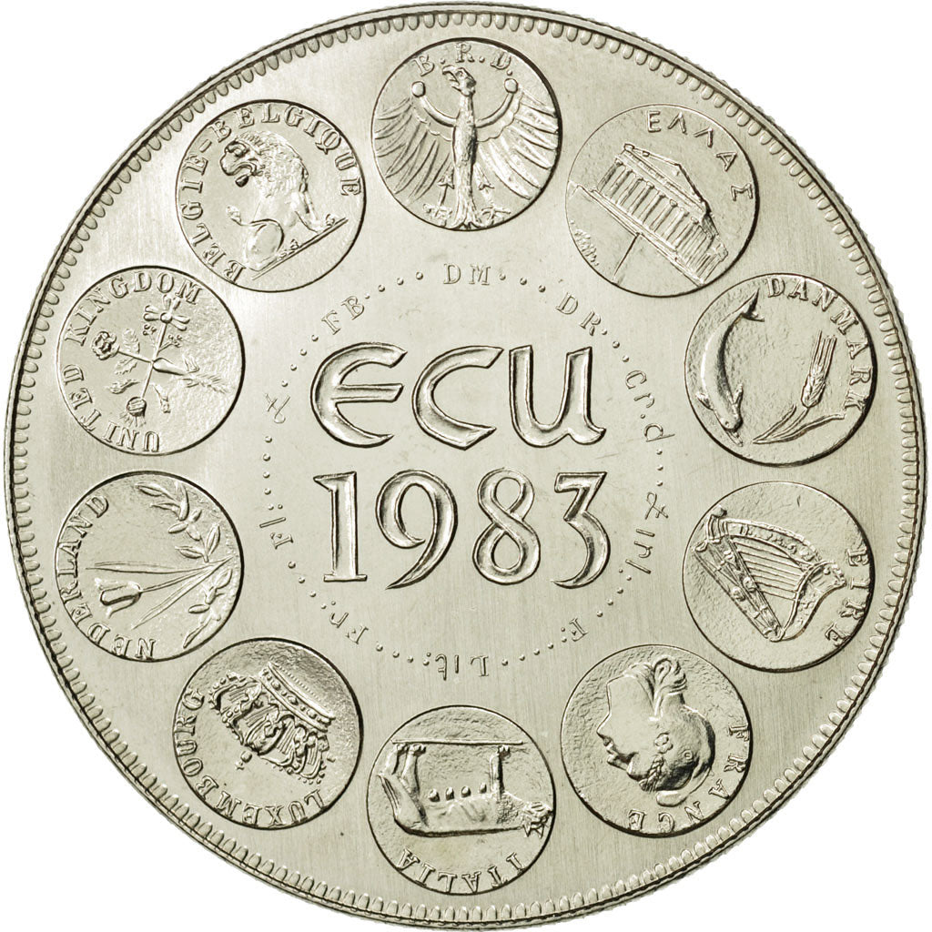 France, Medal, Ecu Europa, 1983, MS(64), Cupro-nickel