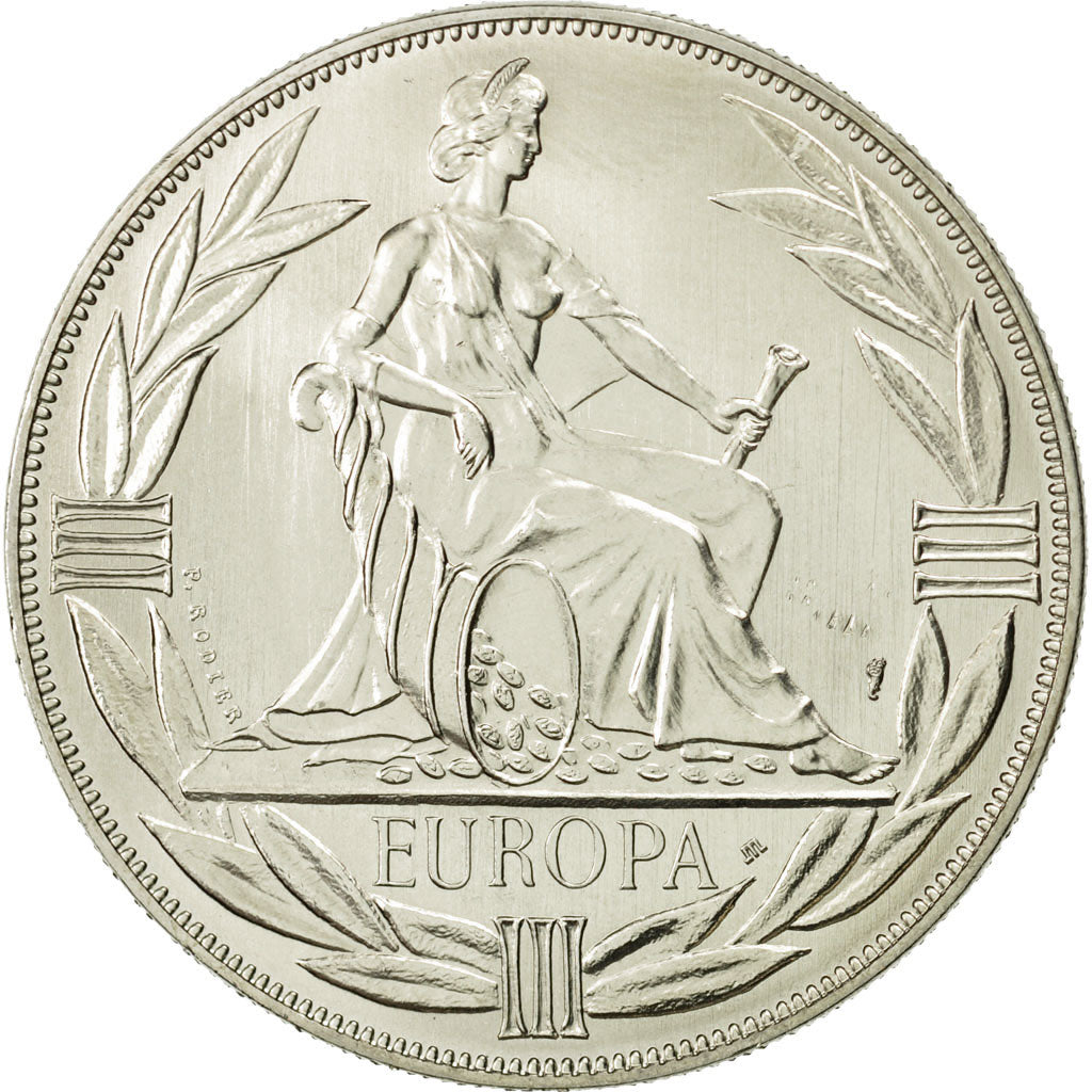 Francja, Medal, Ecu Europa, 1984, MS(64), Miedzionikiel