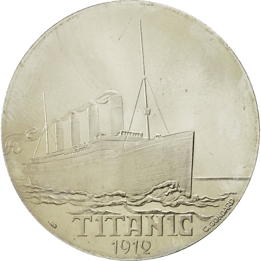 France, Medal, Titanic, 1912, MS(63), Cupro-nickel