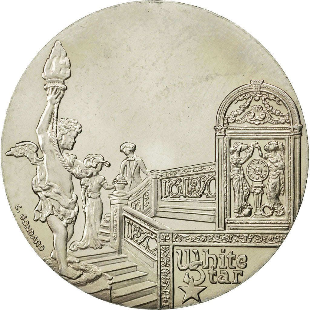 France, Medal, Titanic, 1912, MS(63), Cupro-nickel