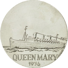 France, Medal, Les Grands Transatlantiques, Queen Mary, 1936, MS(63)