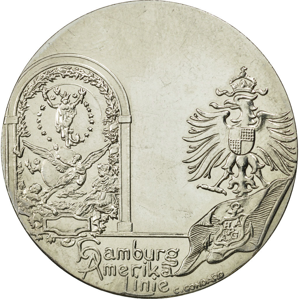 Francja, Medal, Les Grands Transatlantiques, Deutschland, 1900, MS(63)